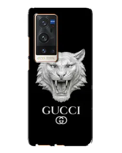 Чехол для Vivo X60 Pro Plus с картинкой «Gucci — серебряный лев»
