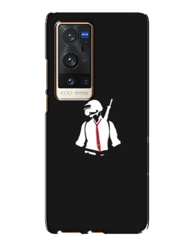 Чехол для Vivo X60 Pro Plus с картинкой «PUBG — силуэт воина»