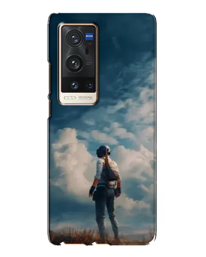 Чехол для Vivo X60 Pro Plus с картинкой «Герой PUBG на скале»