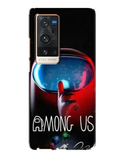 Чехол для Vivo X60 Pro Plus с картинкой «Красный импостер — макро»