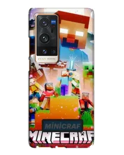 Чехол для Vivo X60 Pro Plus с картинкой «Minecraft герои игры»