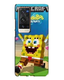 Чохол для Vivo X60 Pro Plus з картинкою «Губка Боб Minecraft» Чохол для Vivo X60 Pro Plus з картинкою «Губка Боб Minecraft»