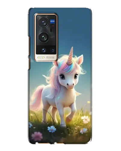 Чехол для Vivo X60 Pro Plus с картинкой «Единорог на поляне»