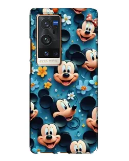 Чехол для Vivo X60 Pro Plus с картинкой «Паттерн Микки и Минни»