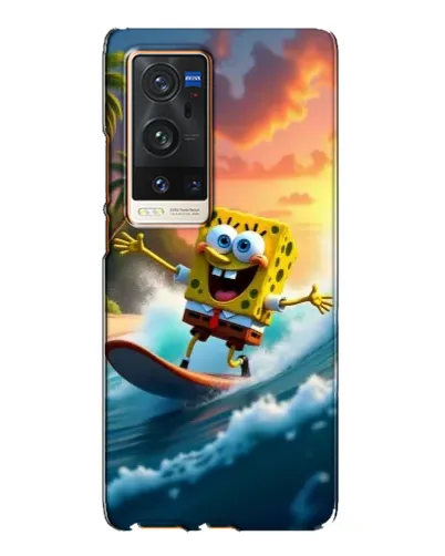 Чехол для Vivo X60 Pro Plus с картинкой «Губка Боб серфингист»