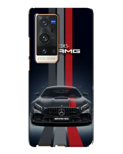 Чехол для Vivo X60 Pro Plus с картинкой «Mercedes — белый карбон»
