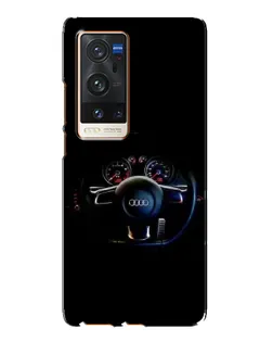 Чехол для Vivo X60 Pro Plus с картинкой «Салон Audi — руль»