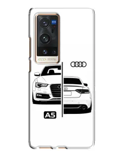 Чехол для Vivo X60 Pro Plus с картинкой «Audi — контрастный дизайн»
