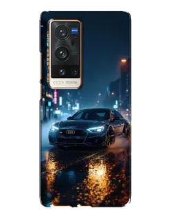 Чехол для Vivo X60 Pro Plus с картинкой «Ночной город и Audi»