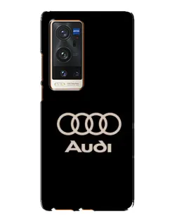 Чехол для Vivo X60 Pro Plus с картинкой «Audi — золотой логотип»