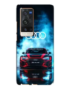 Чехол для Vivo X60 Pro Plus с картинкой «Audi Sport — неон»