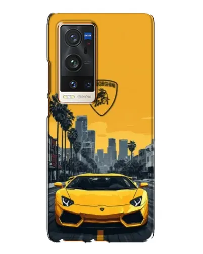Чехол для Vivo X60 Pro Plus с картинкой «Желтый Lamborghini город» Чехол для Vivo X60 Pro Plus с картинкой «Желтый Lamborghini город»