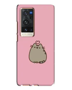 Чехол для Vivo X60 Pro Plus с картинкой «Pusheen сердце» Чехол для Vivo X60 Pro Plus с картинкой «Pusheen сердце»