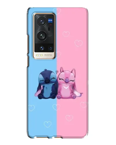 Чехол для Vivo X60 Pro Plus с картинкой «Stitch и Angel Love»