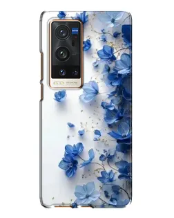 Чохол для Vivo X60 Pro Plus з картинкою «Блакитний квітковий каскад»
