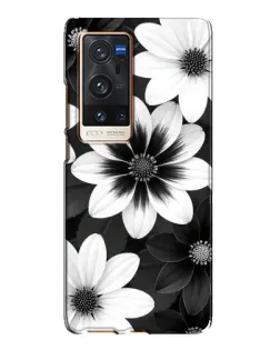 Чохол для Vivo X60 Pro Plus з картинкою «Монохромні айстри»