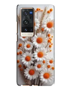 Чохол для Vivo X60 Pro Plus з картинкою «Білі сухоцвіти»