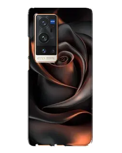 Чохол для Vivo X60 Pro Plus з картинкою «Шовкова чорна троянда»