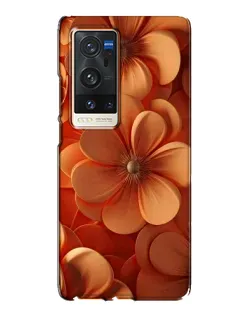 Чохол для Vivo X60 Pro Plus з картинкою «Помаранчева макро квітка»