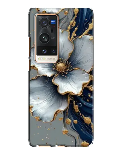 Чехол для Vivo X60 Pro Plus с картинкой «Белый цветок и золотой флюид» Чехол для Vivo X60 Pro Plus с картинкой «Белый цветок и золотой флюид»