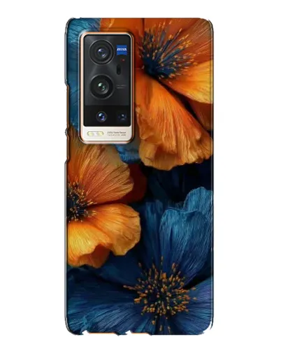 Чохол для Vivo X60 Pro Plus з картинкою «Яскрава синьо-помаранчева флора» Чохол для Vivo X60 Pro Plus з картинкою «Яскрава синьо-помаранчева флора»