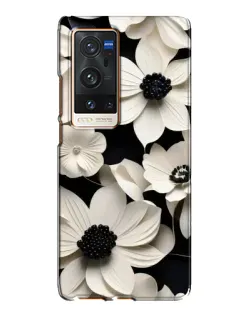 Чохол для Vivo X60 Pro Plus з картинкою «Об'ємні білі квіти»
