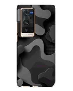 Чехол для Vivo X60 Pro Plus с картинкой «Темный абстрактный камуфляж»