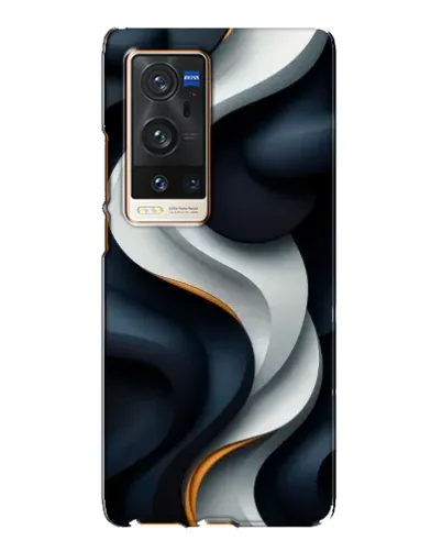 Чехол для Vivo X60 Pro Plus с картинкой «Объемные черно-белые ленты» Чехол для Vivo X60 Pro Plus с картинкой «Объемные черно-белые ленты»