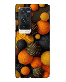 Чехол для Vivo X60 Pro Plus с картинкой «Объемные оранжевые сферы»