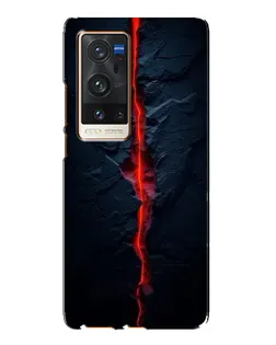 Чехол для Vivo X60 Pro Plus с картинкой «Kрасная лавовая трещина»