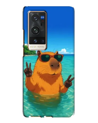 Чехол для Vivo X60 Pro Plus с картинкой «Морская капибара»
