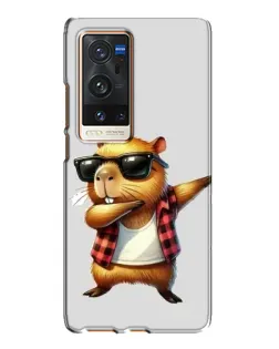 Чехол для Vivo X60 Pro Plus с картинкой «Капибара рэпер даб»