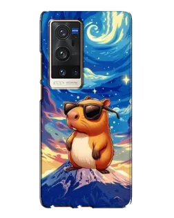 Чехол для Vivo X60 Pro Plus с картинкой «Капибара Ван Гога»