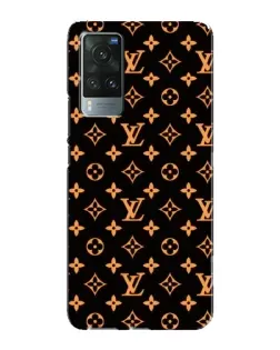 Чехол для Vivo X60 Pro с картинкой «Золотая монограмма LV»