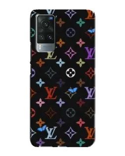 Чехол для Vivo X60 Pro с картинкой «Цветная монограмма LV»