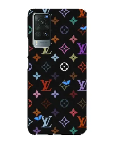 Чехол для Vivo X60 Pro с картинкой «Цветная монограмма LV»