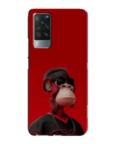 Чехол для Vivo X60 Pro с картинкой «Bored Ape в красном»