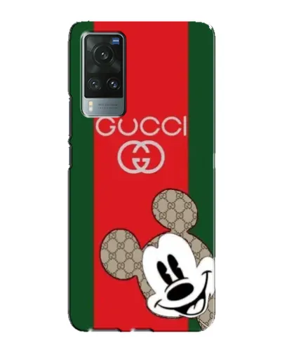 Чехол для Vivo X60 Pro с картинкой «Gucci — полосы и Микки»