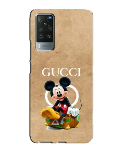 Чехол для Vivo X60 Pro с картинкой «Микки Маус Gucci — крафт»