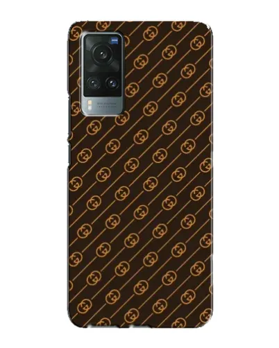 Чехол для Vivo X60 Pro с картинкой «Gucci — золотые диагонали»