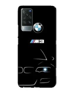 Чехол для Vivo X60 Pro с картинкой «Минималистичный принт BMW M3»
