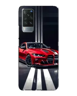 Чехол для Vivo X60 Pro с картинкой «Красная BMW на дороге»