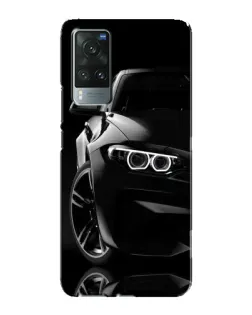 Чехол для Vivo X60 Pro с картинкой «Черная BMW — профиль»