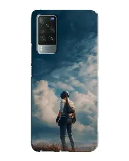 Чехол для Vivo X60 Pro с картинкой «Герой PUBG на скале»