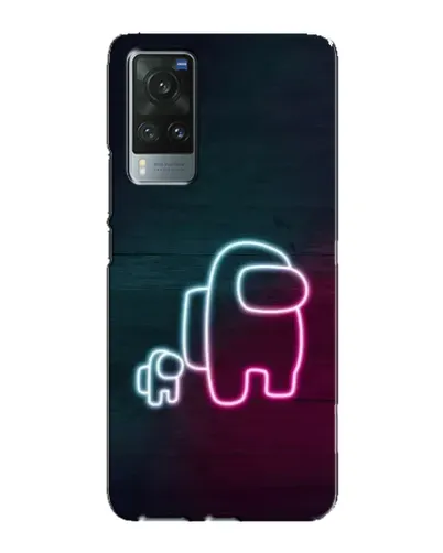 Чехол для Vivo X60 Pro с картинкой «Among Us неон-арт»