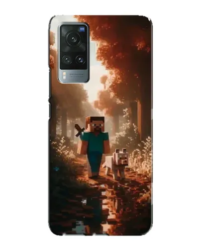 Чехол для Vivo X60 Pro с картинкой «Стив в лесу»