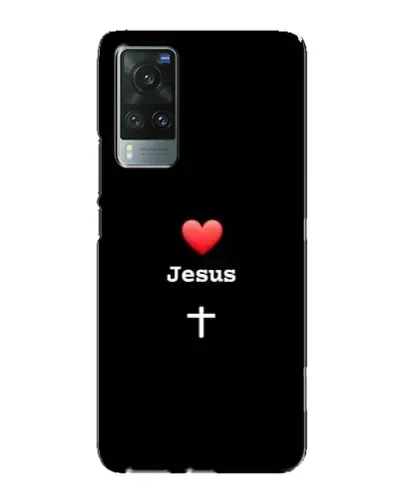 Чехол для Vivo X60 Pro с картинкой «Сердце - Jesus»