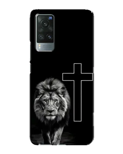 Чехол для Vivo X60 Pro с картинкой «Лев и Крест»