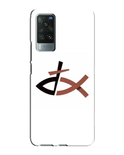 Чехол для Vivo X60 Pro с картинкой «Рыба и крест»