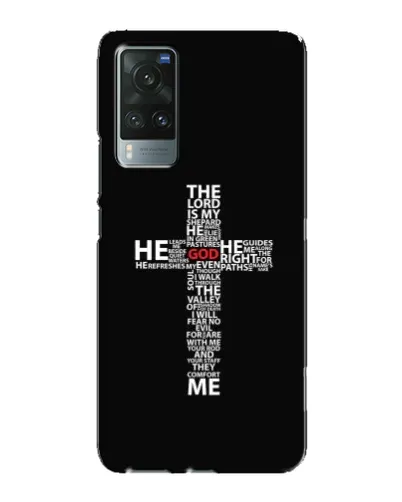 Чехол для Vivo X60 Pro с картинкой «Текстовый крест» Чехол для Vivo X60 Pro с картинкой «Текстовый крест»
